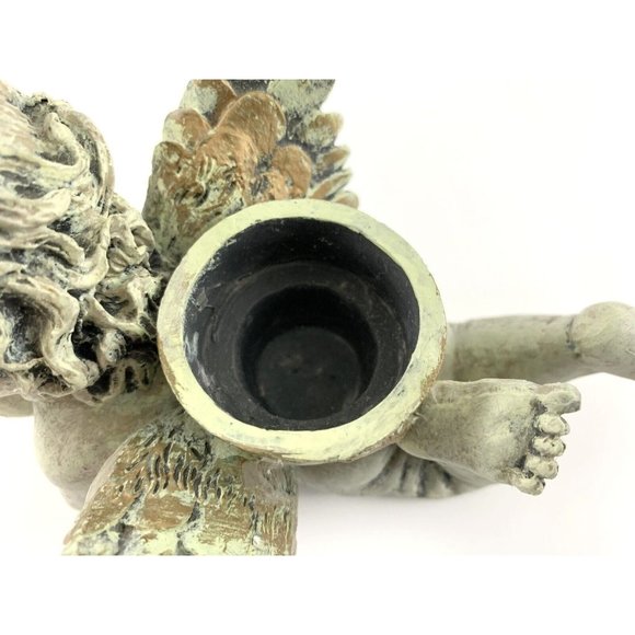 Vintage Laying Angel / Cherub Figurine Candle Holder, Resin, Victorian Style. - Picture 10 of 10